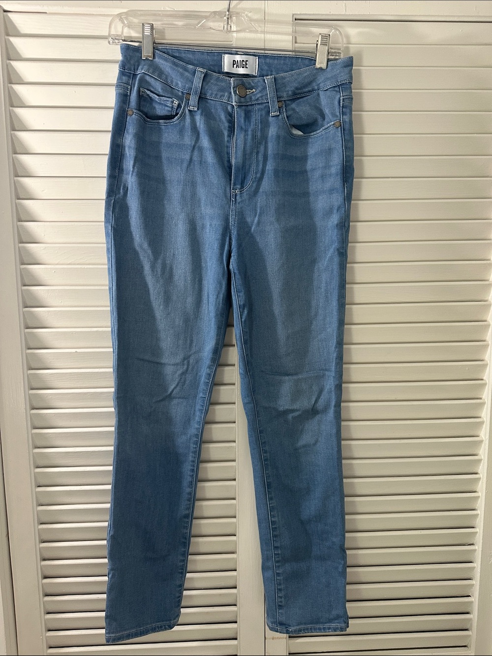 PAIGE Hoxton slim crop Blue Skinny Jeans
